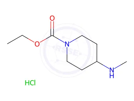 Chemical structure of Ethyl 4-(methylamino)piperidine-1-carboxylate hydrochloride