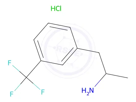 Chemical structure of Desethyl Fenfluramine Hydrochloride