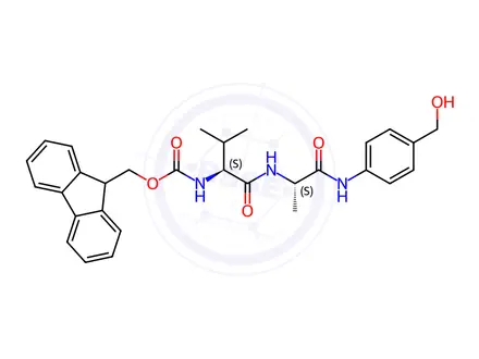 Chemical structure of Fmoc-Val-Ala-PAB-OH
