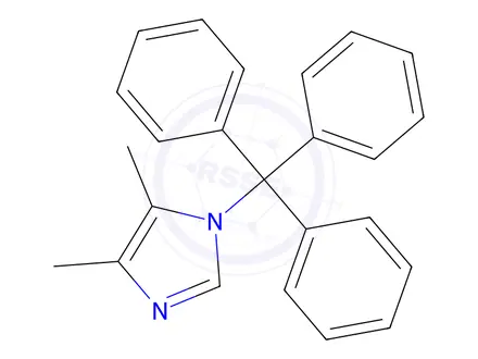 Chemical structure of 4,5-Dimethyl-1-(triphenylmethyl)-1H-imidazole