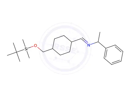 Chemical structure of 1-[4-(tert-Butyldimethylsilyloxymethyl)cyclohexyl]methylidene]-1-phenylethanamine
