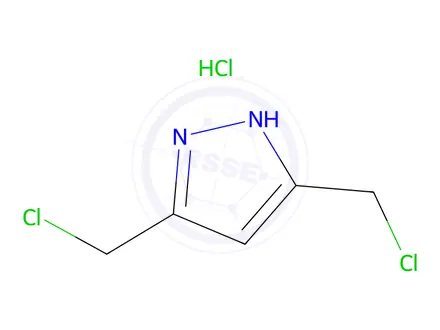 Chemical structure of 3,5-Bis(chloromethyl)-1H-pyrazole hydrochloride