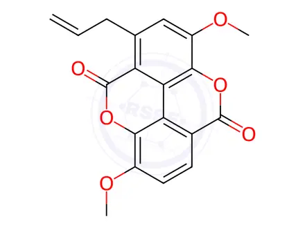 Chemical structure of 1-Allyl-catellagic Acid Diethyl Ether
