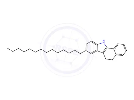 Chemical structure of 8-Tetradecyl-6,11-dihydro-5H-benzo[a]carbazole