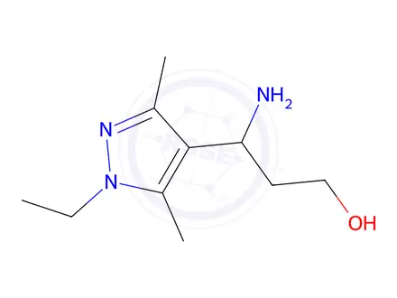 Chemical structure of 3-Amino-3-(1-ethyl-3,5-dimethyl-1h-pyrazol-4-yl)propan-1-ol