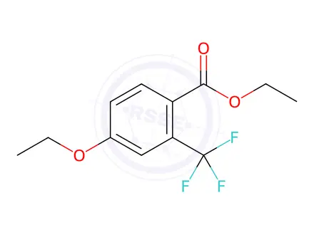 Chemical structure of Benzoic acid, 4-ethoxy-2-(trifluoromethyl)-, ethyl ester