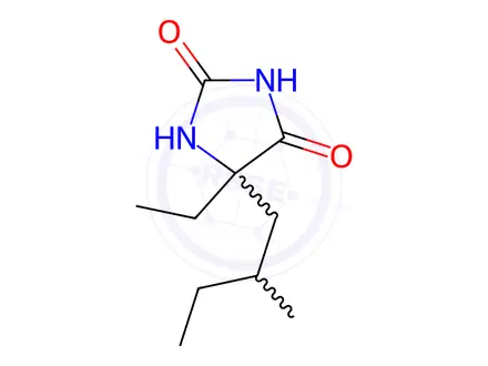Chemical structure of 5-Ethyl-5-(2-methylbutyl)-2,4-imidazolidinedione