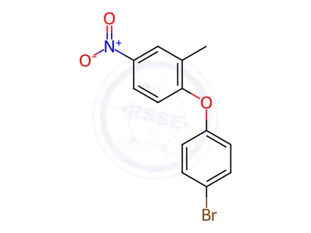 Chemical structure of Benzene, 1-(4-bromophenoxy)-2-methyl-4-nitro-