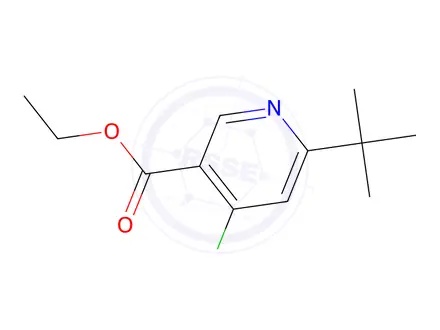 Chemical structure of Ethyl 6-(Tert-Butyl)-4-Chloronicotinate