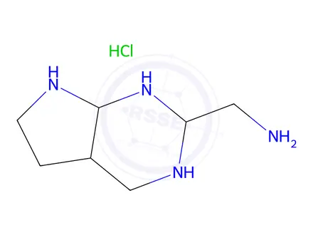 Chemical structure of 7H-pyrrolo[2,3-d]pyrimidin-2-ylmethanamine;hydrochloride