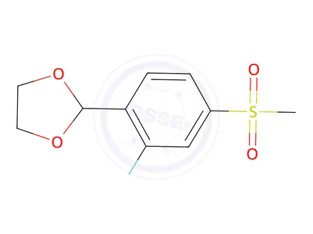 Chemical structure of 2-[2-Fluoro-4-(Methylsulfonyl)phenyl]-1,3-dioxolane