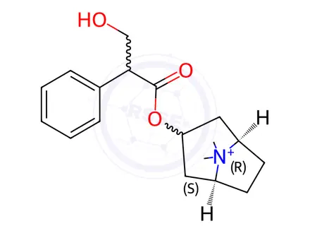 Chemical structure of methylatropine