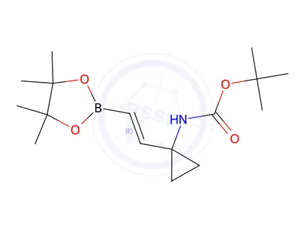 Chemical structure of tert-Butyl (1-(2-(4,4,5,5-tetramethyl-1,3,2-dioxaborolan-2-yl)vinyl)cyclopropyl)carbamate