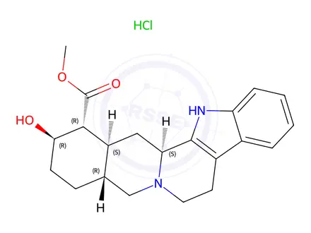 Chemical structure of beta-Yohimbin hydrochloride