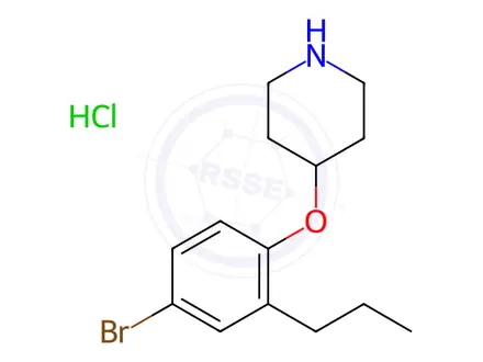 Chemical structure of 4-(4-Bromo-2-propylphenoxy)piperidine hydrochloride