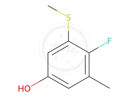 Chemical structure of 4-Fluoro-3-methyl-5-(methylthio)phenol