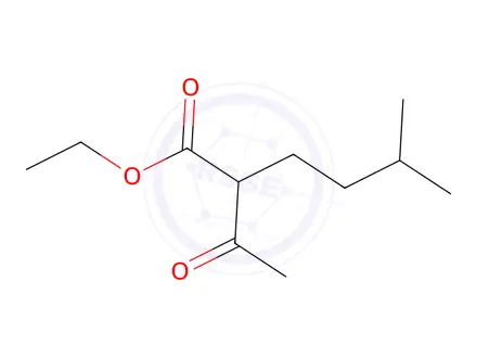 Chemical structure of Ethyl 2-acetyl-5-methylhexanoate