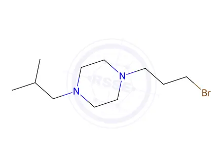 Chemical structure of 1-(3-Bromopropyl)-4-isobutylpiperazine