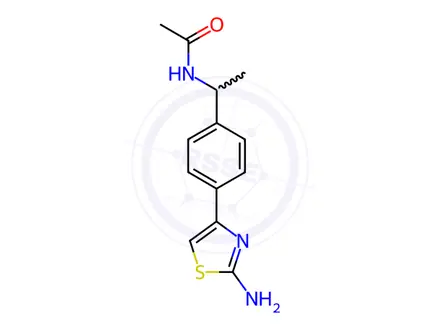 Chemical structure of n-(1-(4-(2-Aminothiazol-4-yl)phenyl)ethyl)acetamide