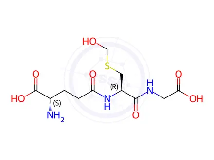 Chemical structure of (2S)-2-amino-4-[[(1R)-1-(carboxymethylcarbamoyl)-2-(hydroxymethylsulfanyl)ethyl]carbamoyl]butanoic acid