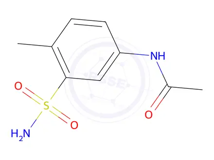 Chemical structure of Acetamide, N-[4-(aminosulfonyl)-3-methylphenyl]-(9CI, ACI)