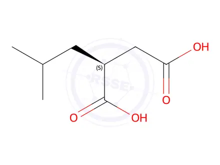 Chemical structure of (S)-2-Isobutylsuccinic acid