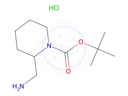 Chemical structure of 2-(Aminomethyl)-1-Boc-piperidine Hydrochloride