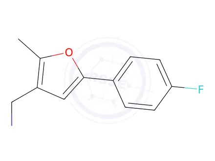 Chemical structure of (5-(4-Fluorophenyl)-2-methylfuran-3-yl)methanamine
