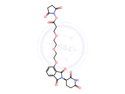 Chemical structure of Thalidomide-O-PEG2-NHS ester