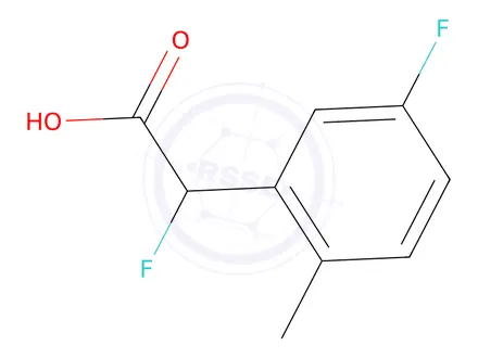 Chemical structure of 2-Fluoro-2-(5-fluoro-2-methylphenyl)acetic acid