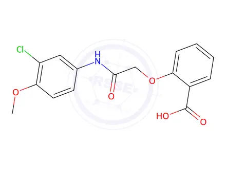 Chemical structure of 2-{[(3-chloro-4-methoxyphenyl)carbamoyl]methoxy}benzoic acid