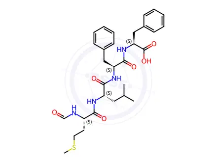 Chemical structure of For-Met-Leu-Phe-Phe-OH
