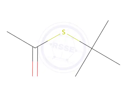 Chemical structure of S-tert-butyl ethanethioate
