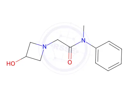 Chemical structure of 2-(3-hydroxyazetidin-1-yl)-n-methyl-n-phenylacetamide