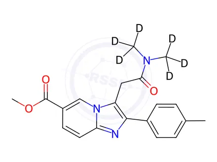Chemical structure of Zolpidem-d6 6-Carboxylic Acid Methyl Ester