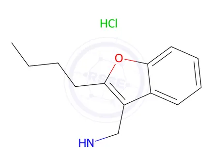 Chemical structure of [(2-butyl-1-benzofuran-3-yl)methyl](methyl)amine hydrochloride