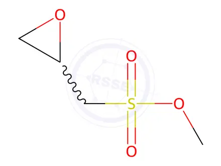 Chemical structure of 2-Oxiranemethanesulfonic acid, methyl ester