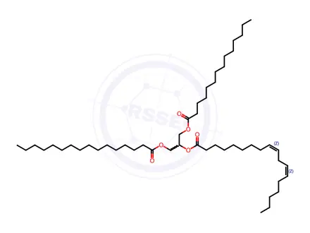 Chemical structure of 1-Myristin-2-Linolein-3-Palmitin