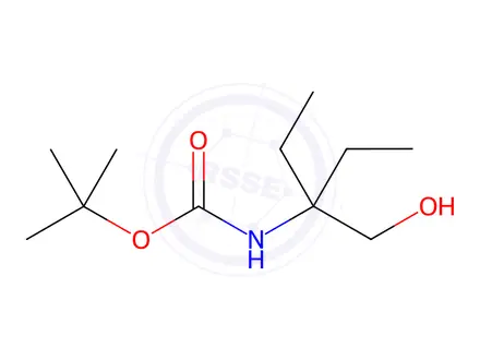 Chemical structure of Carbamic acid, N-[1-ethyl-1-(hydroxymethyl)propyl]-, 1,1-dimethylethyl ester