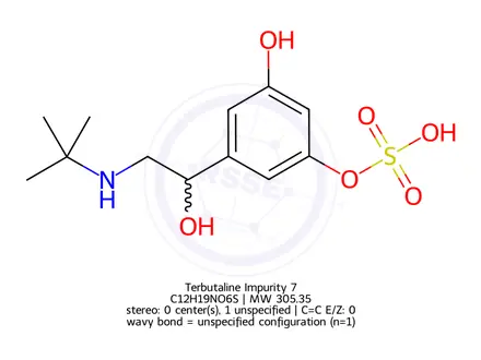 Chemical structure of Terbutaline Impurity 132