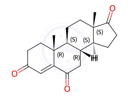 Chemical structure of 4-Androstene-3,6,17-trione(6-oxo)