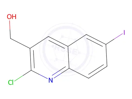 Chemical structure of (2-Chloro-6-iodoquinolin-3-yl)methanol