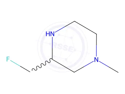 Chemical structure of Piperazine, 3-(fluoromethyl)-1-methyl-