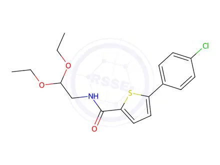 Chemical structure of 5-(4-Chlorophenyl)-N-(2,2-diethoxyethyl)thiophene-2-carboxamide