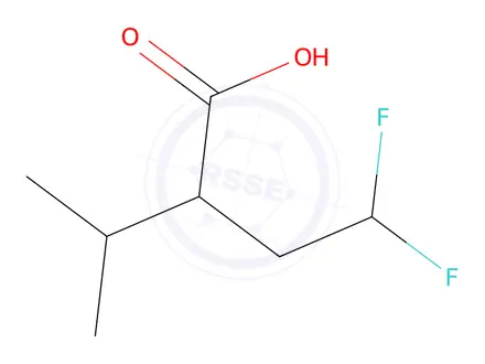 Chemical structure of 2-(2,2-Difluoroethyl)-3-methylbutanoic Acid