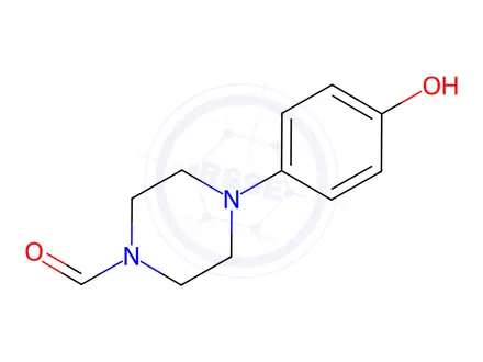 Chemical structure of 4-(4-Hydroxyphenyl)piperazine-1-carbaldehyde