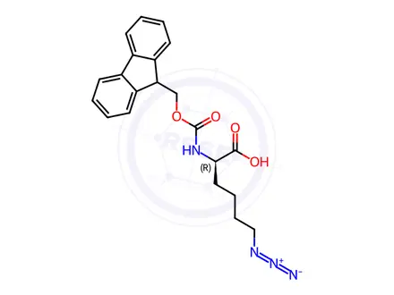 Chemical structure of Fmoc-D-Lys(N3)-OH