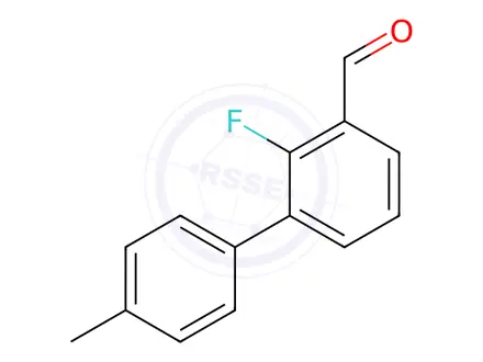 Chemical structure of 2-fluoro-4'-methyl-[1,1'-biphenyl]-3-carbaldehyde