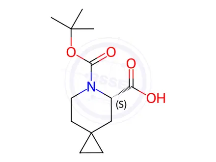 Chemical structure of (S)-6-(tert-Butoxycarbonyl)-6-azaspiro[2.5]octane-5-carboxylic acid