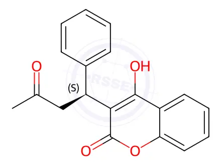 Chemical structure of (S)-Warfarin
